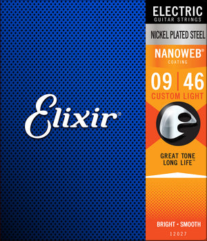 Elixir Nanoweb 9-46 Custom Light Guitar Strings