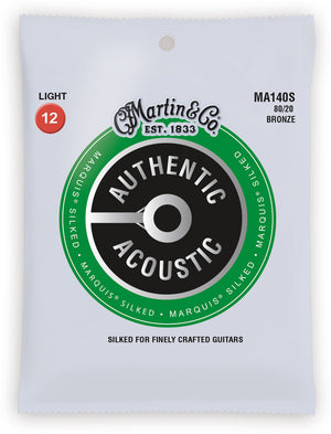 Martin MA140S Marquis Silked 80/20 Bronze Authentic Acoustic Guitar Strings Light 12-54