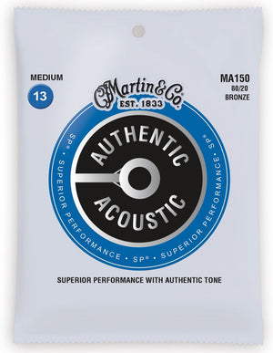 Martin & Co MA150 Authentic Acoustic  Bronze Medium Acoustic Guitar Strings