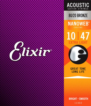 Elixir Nanoweb 10-47 Extra Light Acoustic Strings